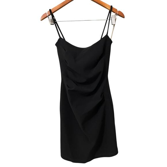 NWT Nookie Tease Mini Dress Small Black Bodycon Ruched Cocktail Party LBD - Picture 12 of 12